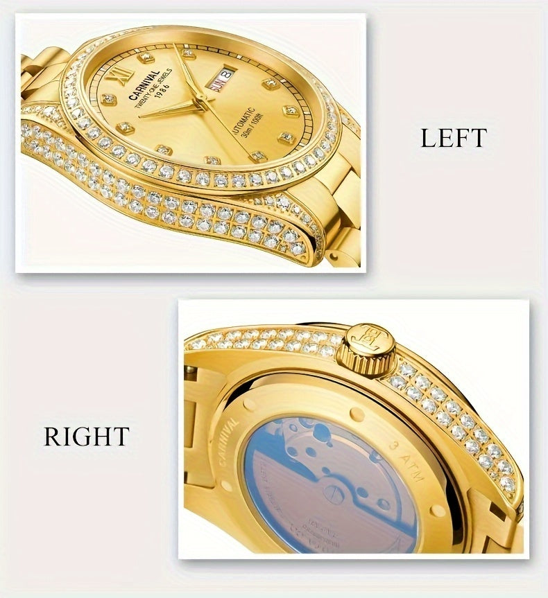 Fiesta watches, men's mechanical watches, Japanese movements, trendy authentic men's watches, hollowed-out watches, holiday gifts