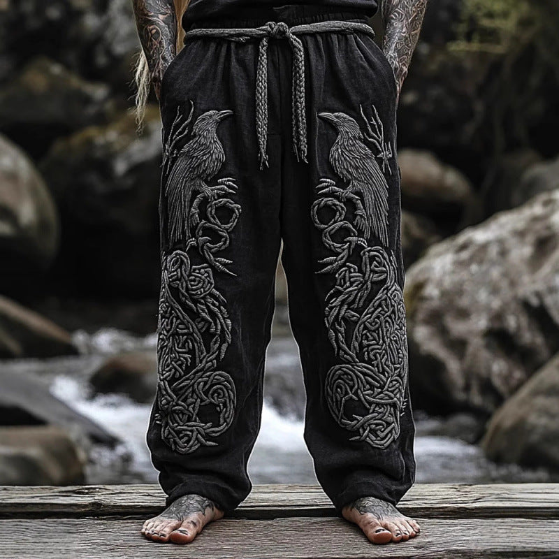 Casual Stylish Loose-fitting Linen Wide-leg Pants