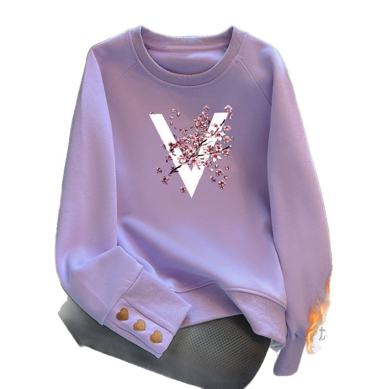 Versatile Crew-neck Sweatshirt For Women