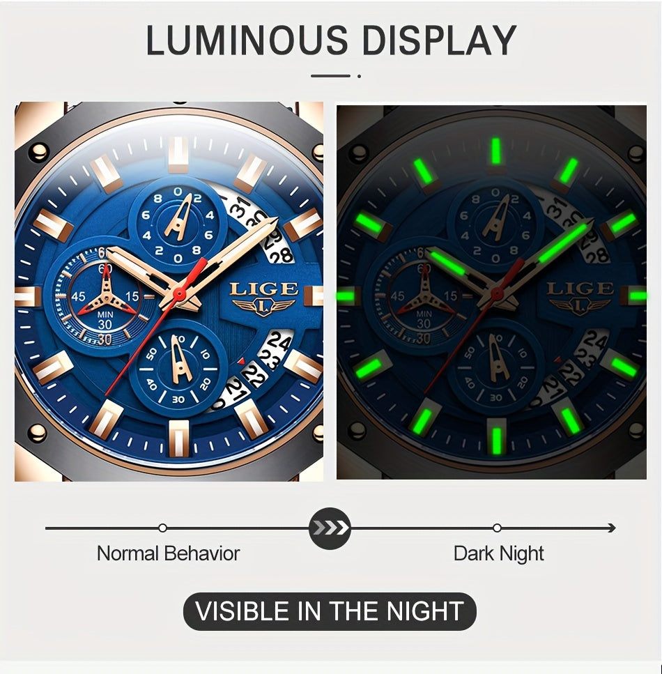 2024 New Fashion Men's Watch. Chronograph Calendar luminous Quartzwatch. Outdoor Casual Sports Watches. Suitable for giving to Students or Men.