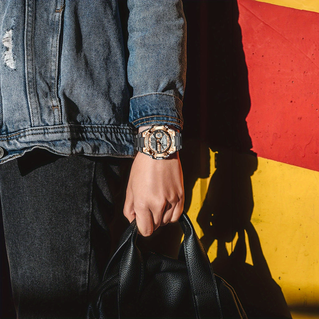 LIGE Electronic Watches For Men Luxury Sport Chronograph Alarm WristWatch Quartz Big Clock Digital Male Watch