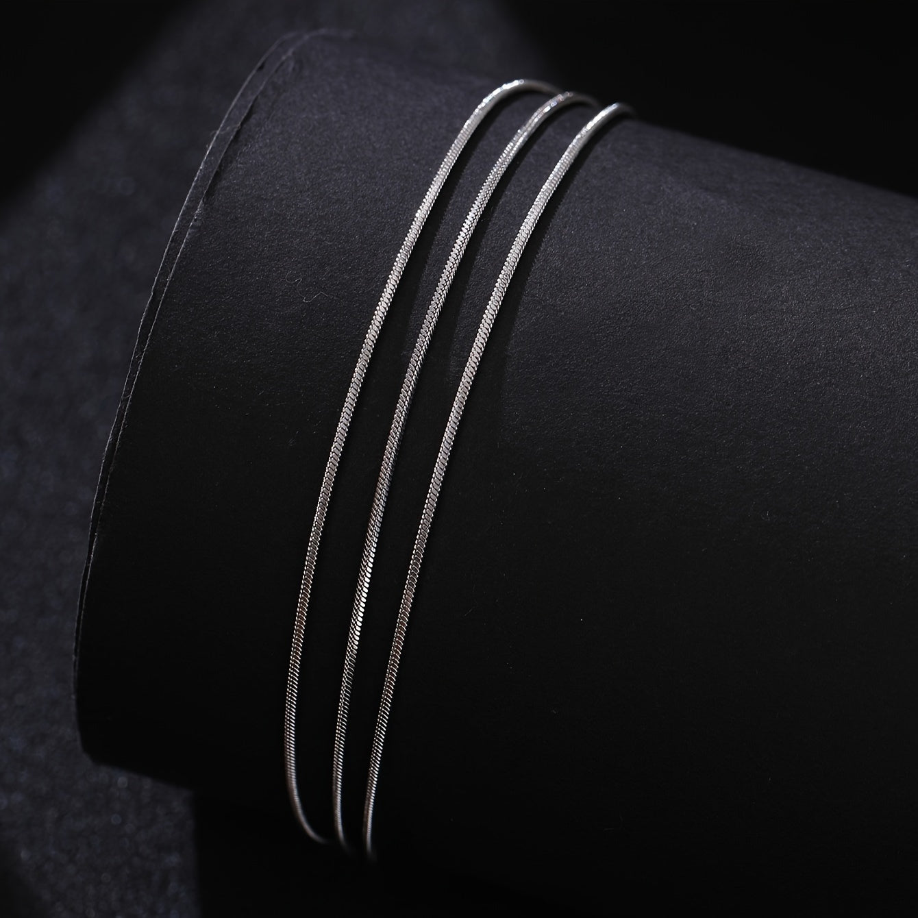 1pc Nooxian Women'S Snake Bone Bracelet, 304 Stainless Steel Multi-layer Simple & Hip Hop Style Chain for Daily & Vacation Wear, Vacation Accessory | Minimalist Jewelry | Polished Finish