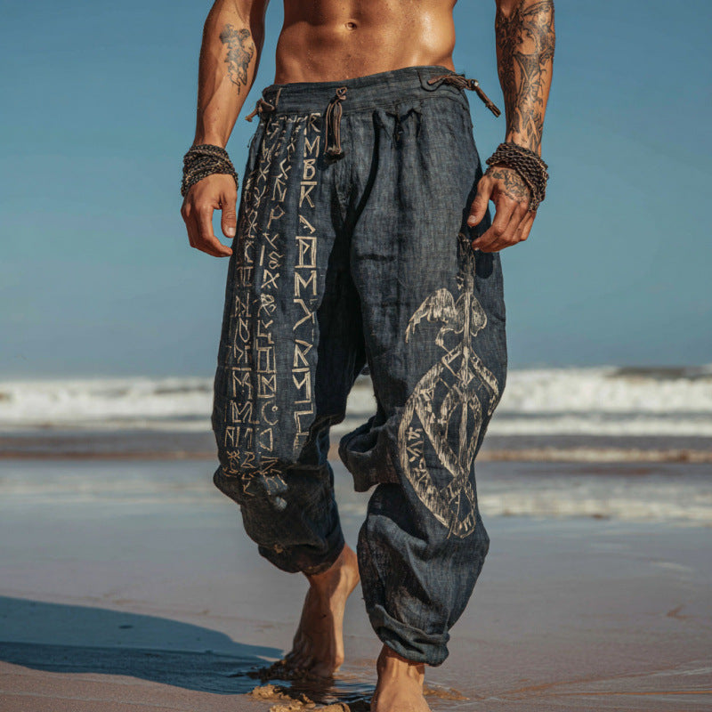 Casual Stylish Loose-fitting Linen Wide-leg Pants