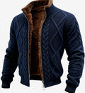 Mens Loose-Fit Wrinkle-Resistant Fleece-Lined Thick Hooded Jacket