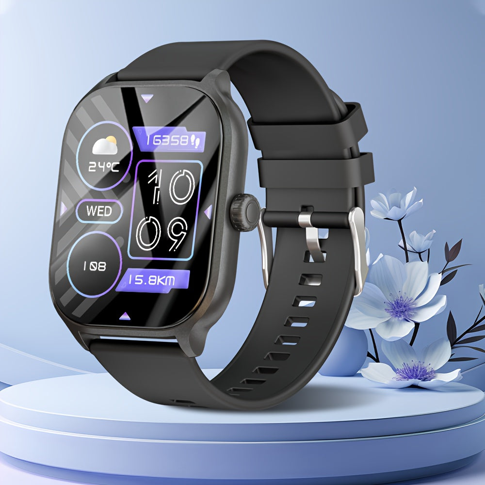 LAXASFIT 2.01" Full Touch Screen Smartwatch - IP68 Waterproof, Wireless 5.3, Fitness Tracker with Call & Text Alerts, 100+ Sports Modes, USB Charging, Compatible with Android/iPhone - Sleek Design for Men & Women, Smart Watch