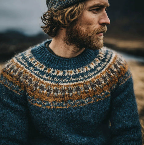 Mens Loose-fitting Long-sleeve Crew-neck Top