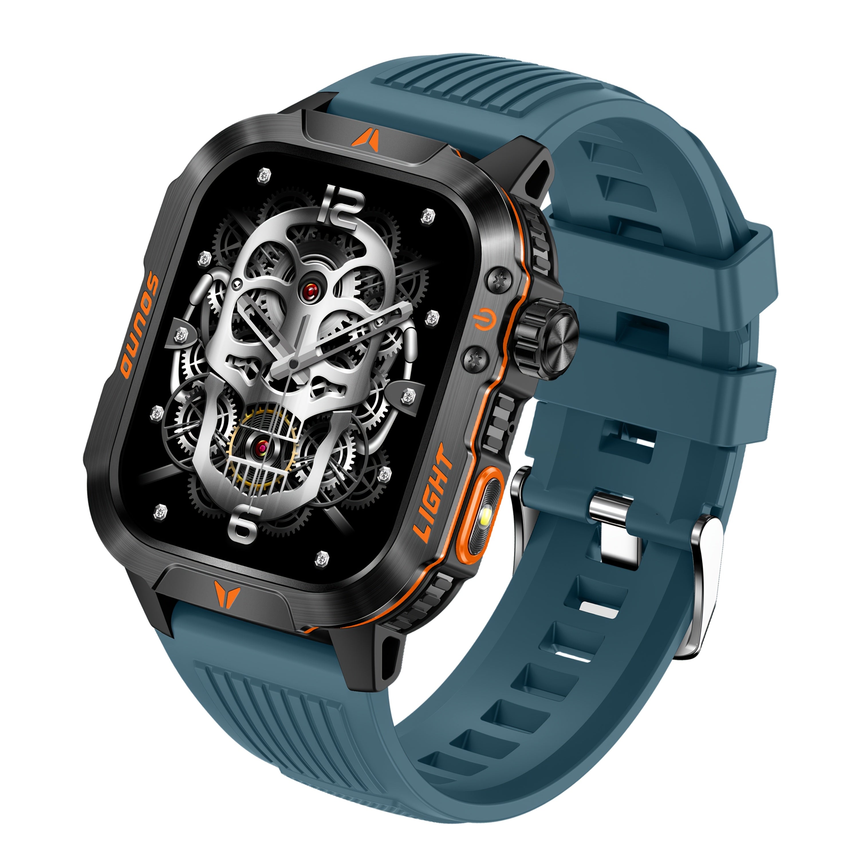 ساعة ذكية خارجية، مكالمات لاسلكية، ساعة رياضية، بوصلة، مقياس الارتفاع، مقياس الضغط الجوي، مصباح يدوي LED، IP68، عداد الخطوات، متتبع اللياقة البدنية، عرض معلومات الوسائط المتعددة، الطقس أكثر من 100 وضع رياضي، مناسبة لأجهزة Android iPhone، الرجال