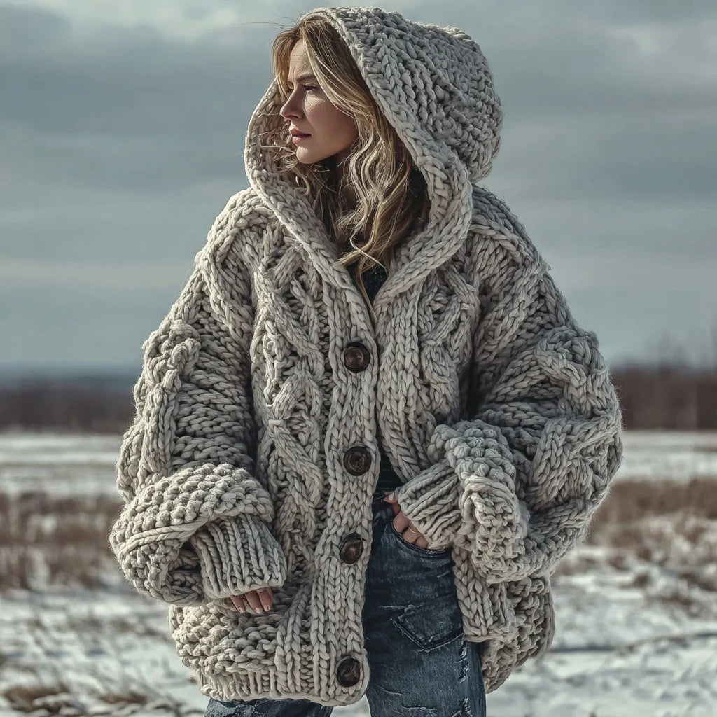 3D Printed Women's Printed Vintage Loose Hoodie