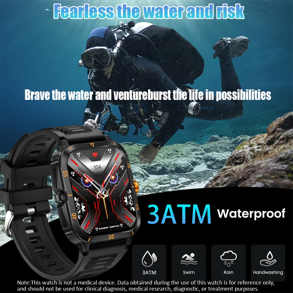 Stylish Multi-Function Smart Watch - Wrist Watches with 1.96" HD Display, 3ATM Waterproof, Wireless Call, Multi Sports Modes, Period Reminder, Weather Forecast, Sleep Monitoring, Sports Pedometer for Android and IOS Devices