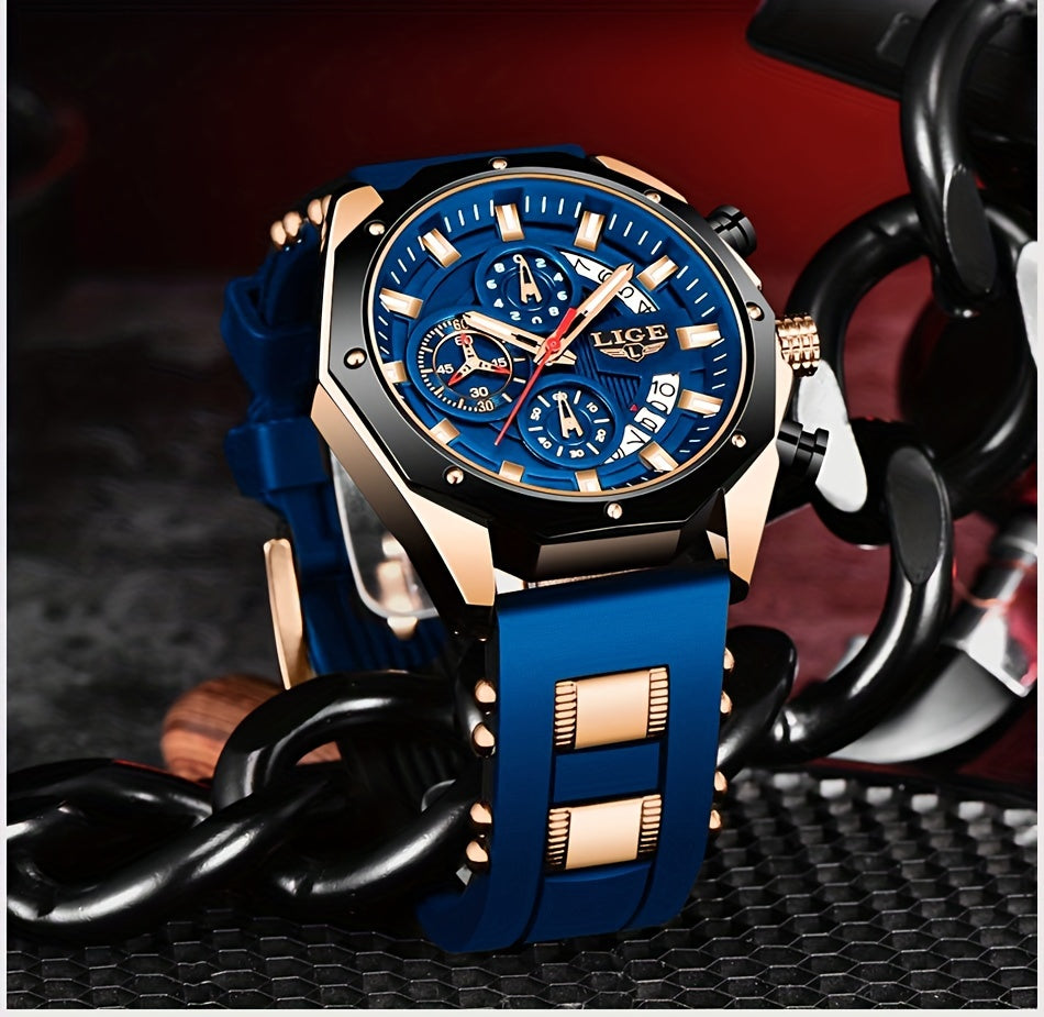 2024 New Fashion Men's Watch. Chronograph Calendar luminous Quartzwatch. Outdoor Casual Sports Watches. Suitable for giving to Students or Men.