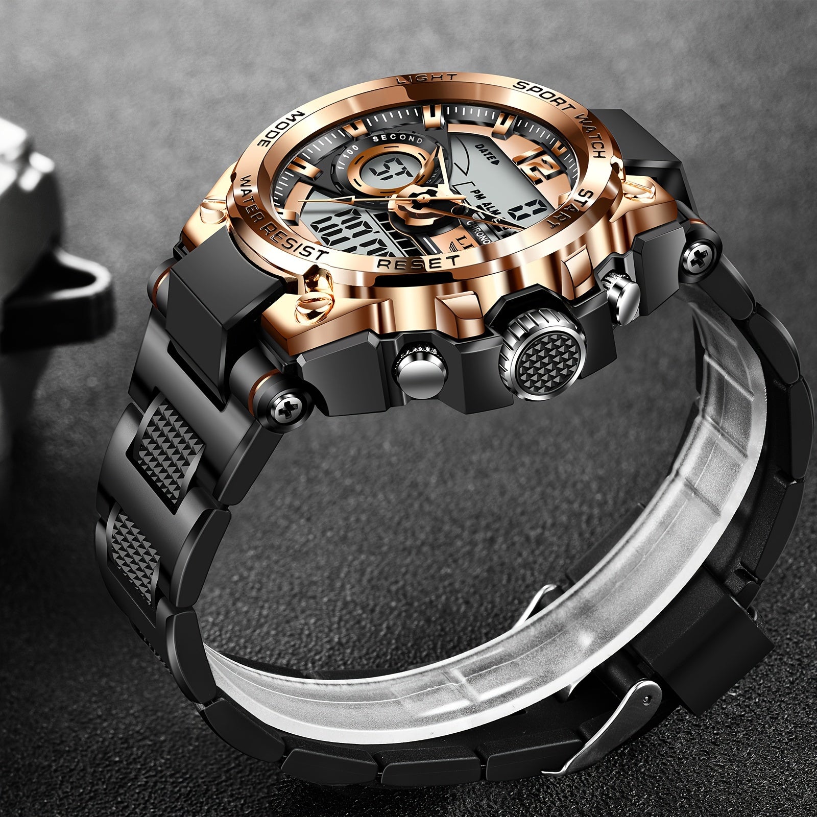 LIGE Electronic Watches For Men Luxury Sport Chronograph Alarm WristWatch Quartz Big Clock Digital Male Watch