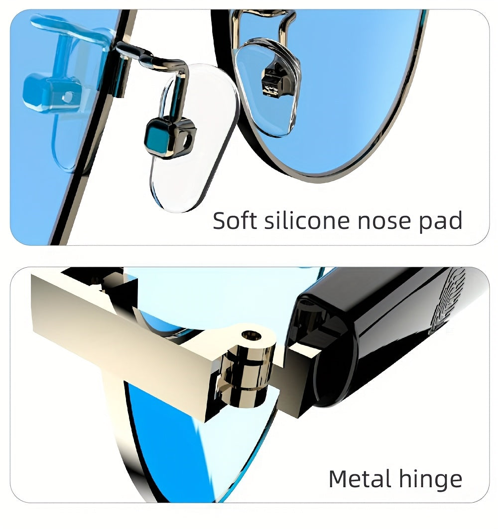 New Fashionable Smart Audio Glasses with Built-in Microphone And Speaker, High-definition Voice Calling, Hifi Sound Quality, Suitable for Driving, Outdoor Work, Daily Home Wear, Compatible with IOS/Android Phones, Suitable fo