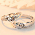 1Pair 925 Sterling Silver Moissanite Couple Rings Romantic Valentine's Day, Memorial Day, Birthday Gift