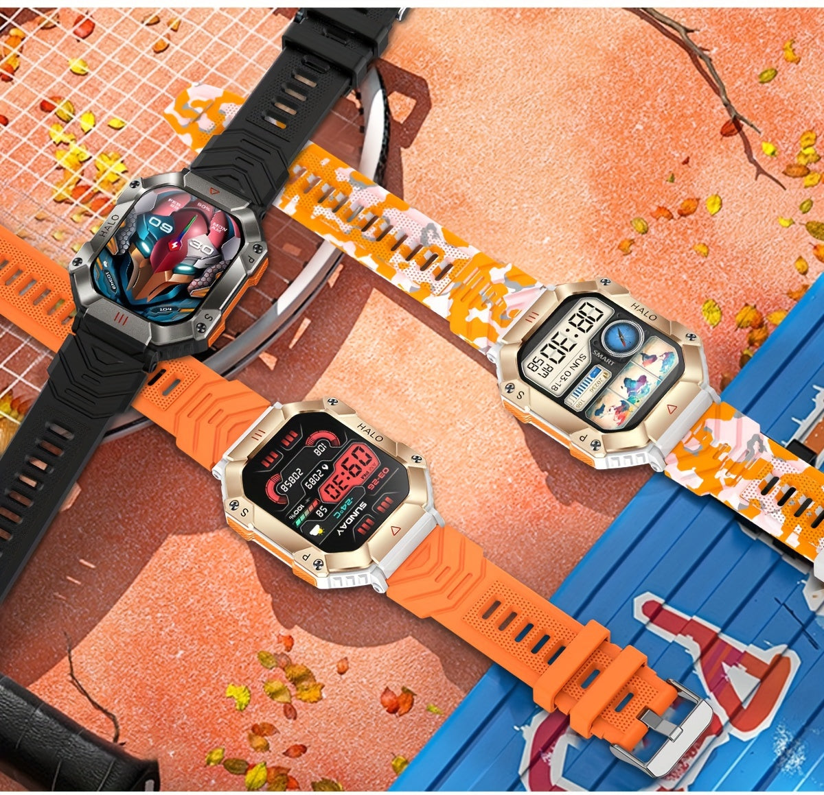 ساعة ذكية (للرد على المكالمات وإجراء المكالمات)، 2.0 بوصة، أكثر من 100 وضع رياضي، بوصلة لقياس الارتفاع والضغط، ونظام تحديد المواقع العالمي (GPS)، وعرض عنوان ماك، ساعات لأجهزة أندرويد وآيفون. ساعة لياقة بدنية للنساء والرجال.