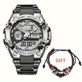LIGE Electronic Watches For Men Luxury Sport Chronograph Alarm WristWatch Quartz Big Clock Digital Male Watch
