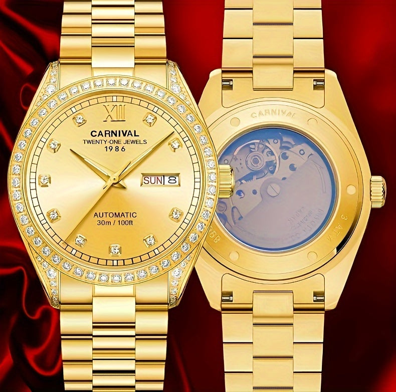 Fiesta watches, men's mechanical watches, Japanese movements, trendy authentic men's watches, hollowed-out watches, holiday gifts