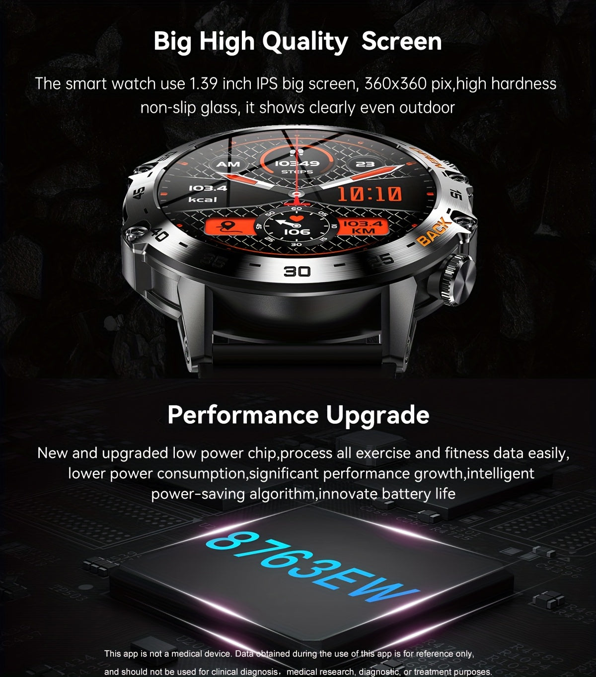 ساعة LIGE HD الذكية - ساعات يد أنيقة للنساء والرجال، مزودة بمكالمة لاسلكية، وشاشة عالية الدقة مقاس 1.39 بوصة، وأوضاع رياضية متعددة، وتنبيهات معلومات، وتذكيرات بالنشاط، وتحكم بالموسيقى، وعداد خطوات رياضي، ومراقب لمعدل ضربات القلب.