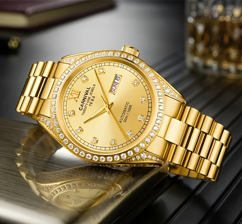 Fiesta watches, men's mechanical watches, Japanese movements, trendy authentic men's watches, hollowed-out watches, holiday gifts